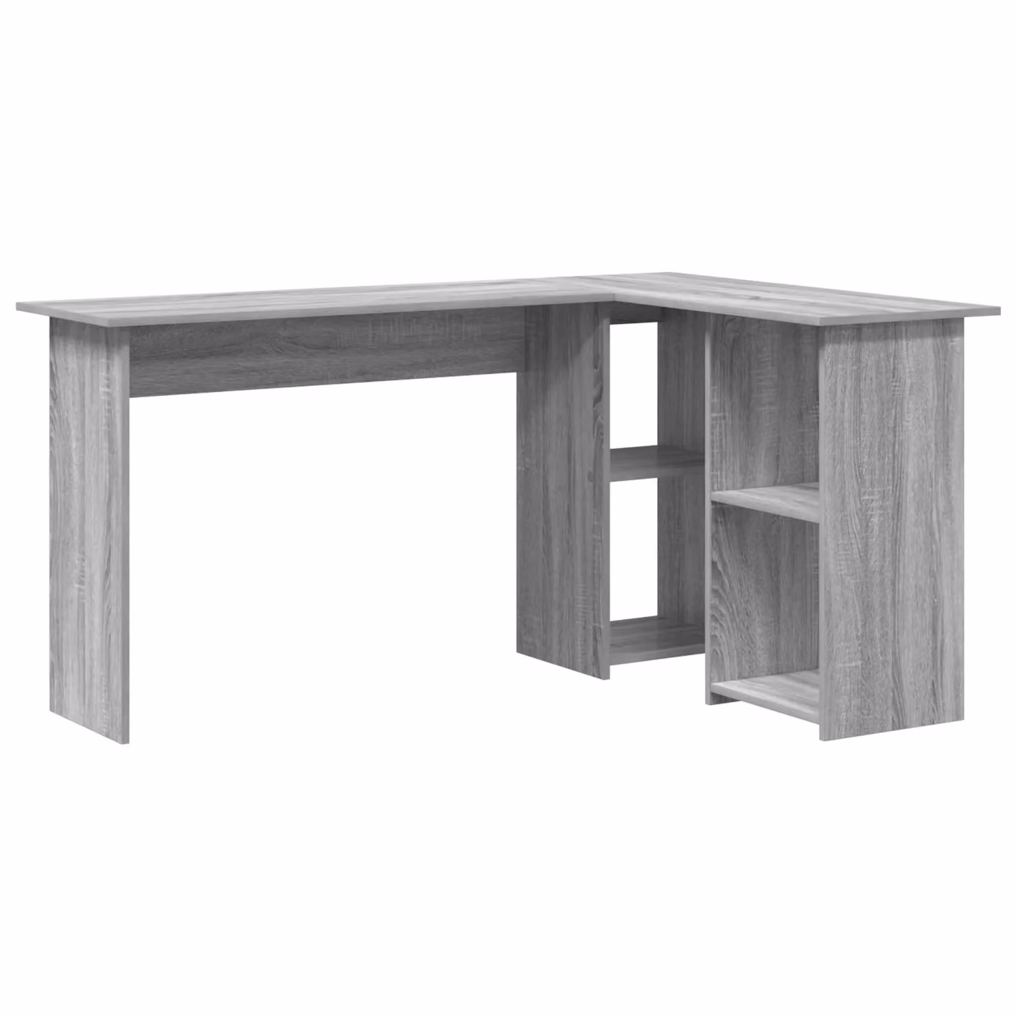Berkfield Home Grey Computer Desk with Storage, MDF Construction – 2