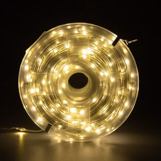 Shatchi Warm White LED Fairy String Lights with 500 LEDs and Timer, 50m Gold Leather-Thread Wire, IP44 Waterproof for Indoor and Outdoor Decoration – 10