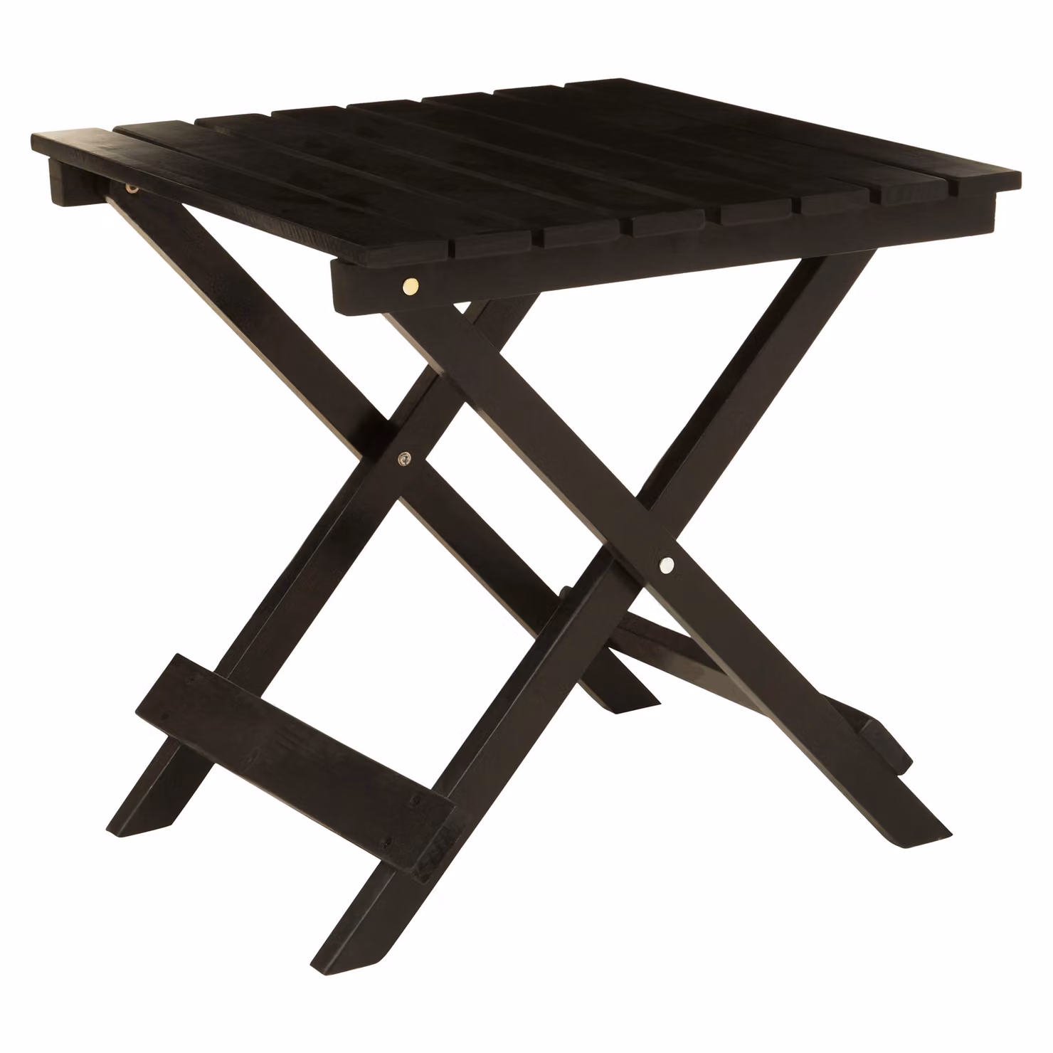 Orsina Beauport Black Treated Hardwood Folding Trestle Table W/D/H: 46 x 46 x 46 cm – 2