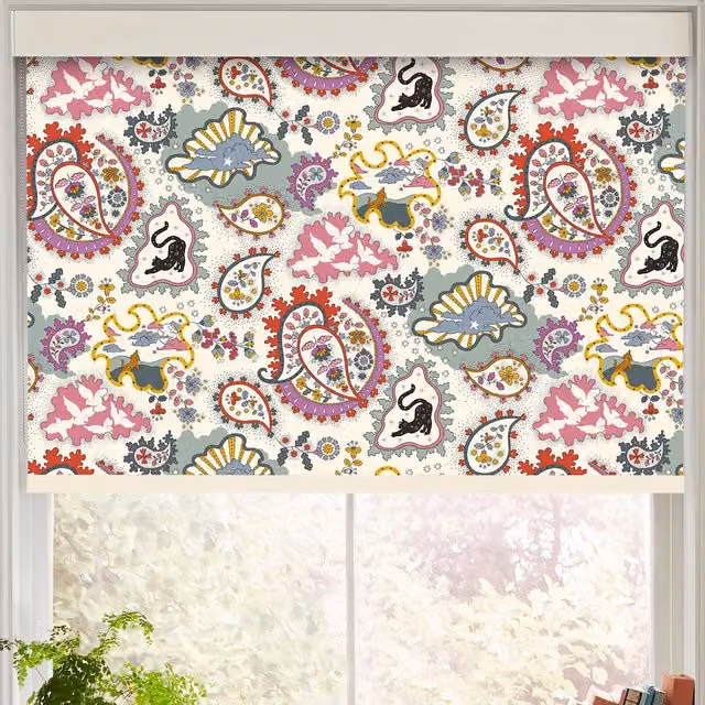 Cath Kidston Paisley Multicolour Blackout Roller Blind
