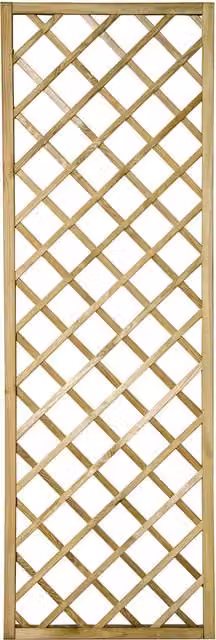 Hidcote Lattice Forest Brown Wooden Garden Trellis Support, W: 60 cm