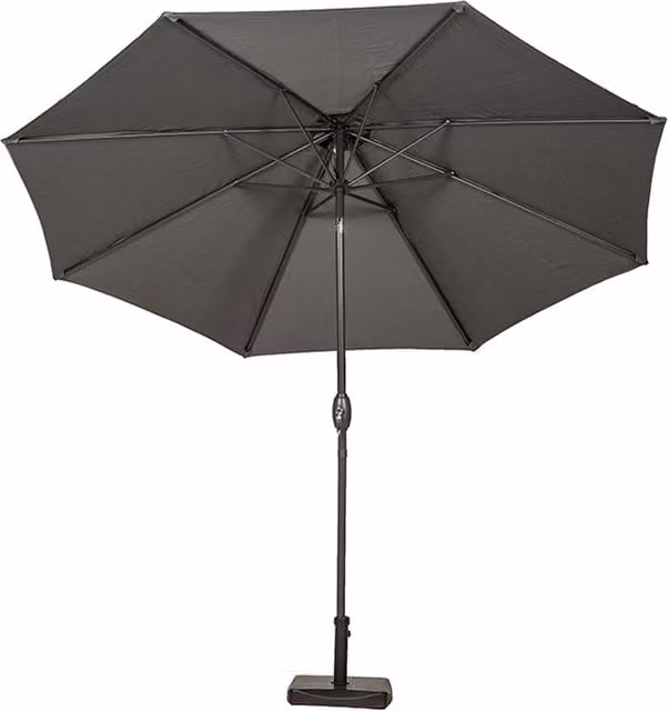Royalcraft Grey Crank and Tilt Parasol with Powder Coated Aluminium Pole, Diameter: 300 cm