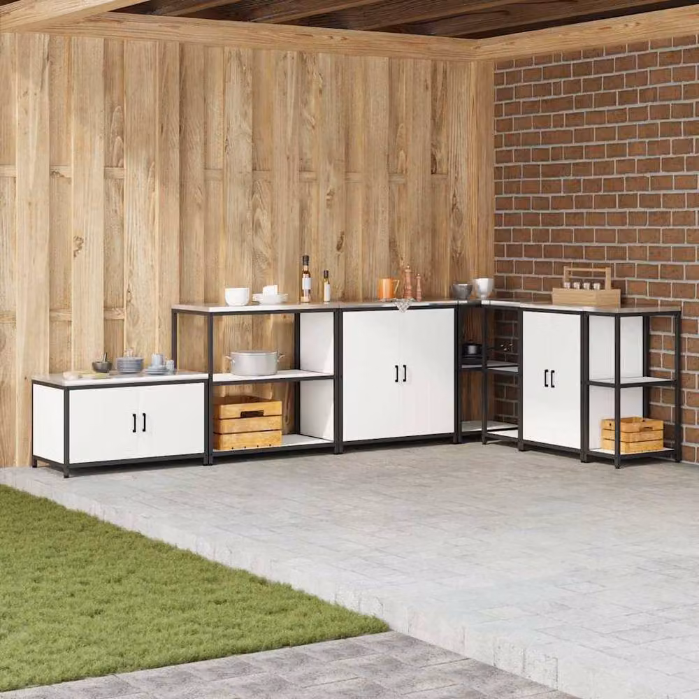 Berkfield Home White Steel Kitchen Storage Shelf – 2