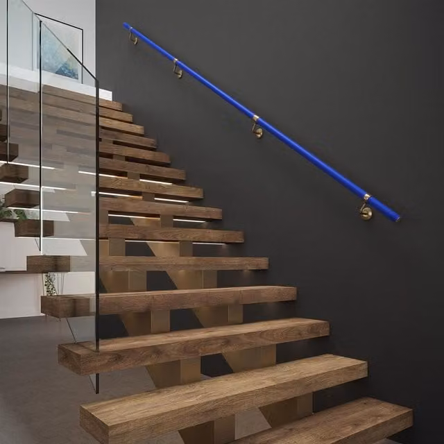 Rothley Deep Blue Stair Hand Rail Kit, 3.6m, Blue