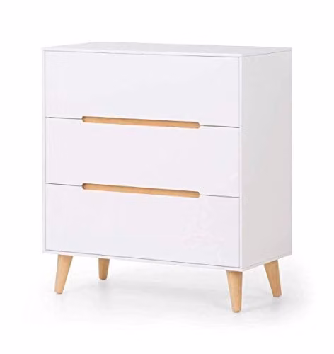 Julian Bowen Alicia 3 Drawer Chest in White and Oak – 1