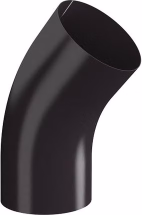 Lindab Steel Conical Downpipe Bend 45 - 75mm in Coffee Brown