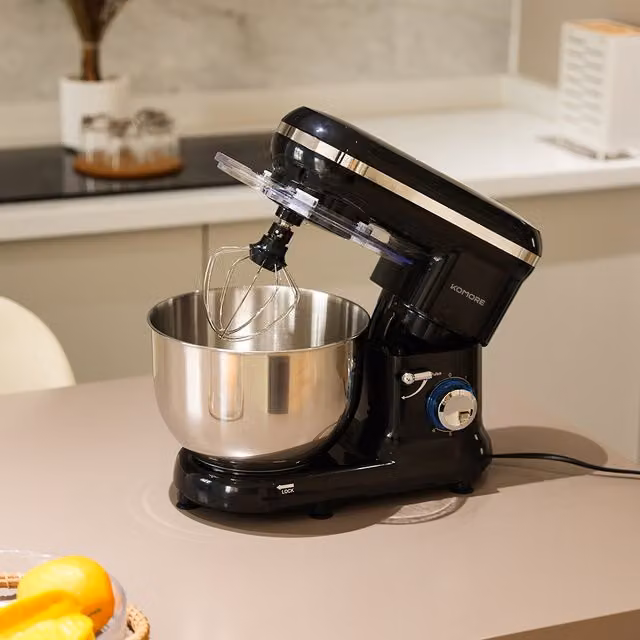 Livingandhome 5.2-Quart Household Kitchen Stand Mixer in Black