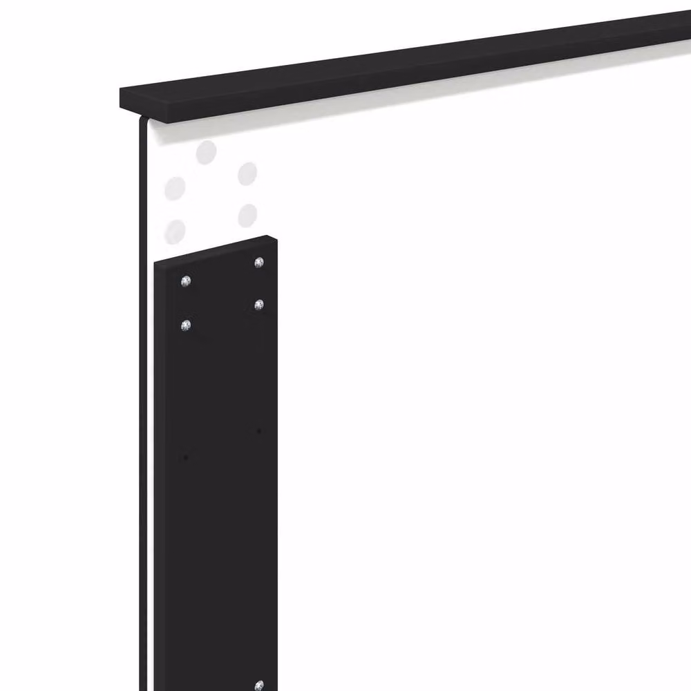 Berkfield Home Modern Bed Frame with Headboard in Black Solid Pine Wood, W: 75 cm, L: 190 cm – 5