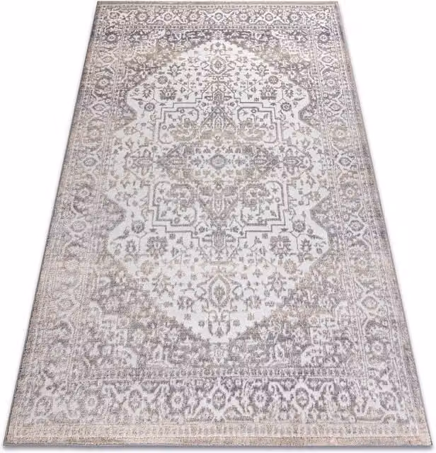 RugsX Aura Grey Geometric Minimalist Rectangular Rug, W: 200 cm, D: 290 cm – 1