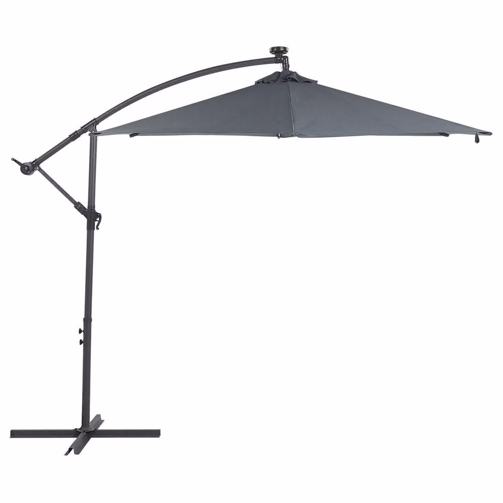 Wyld and Coco Grey Cantilever Parasol with Solar LED Lights and Aluminium Pole – 2