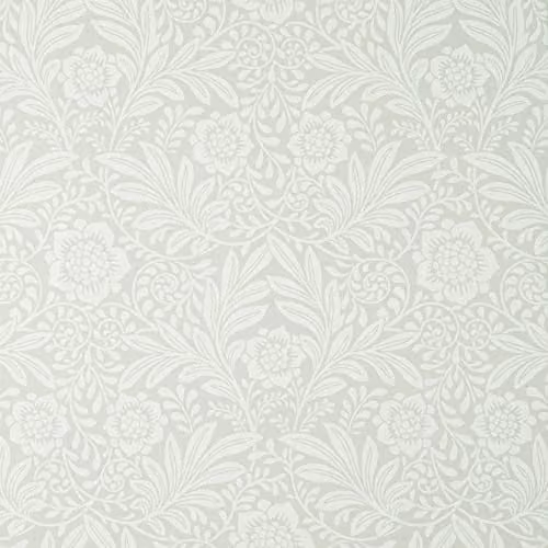 CROWN Camille Grey Non-Woven Floral and Abstract Washable Wallpaper Roll