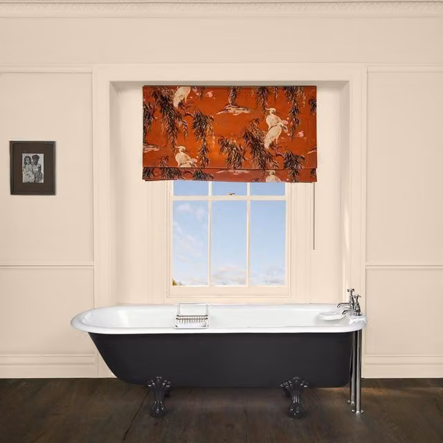 House of Hackney Zeus Velvet Blind in Tobacco Brown and Orange