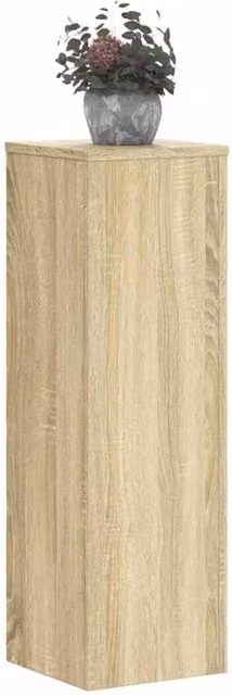 Berkfield Home Set of 2 Plant Stands in Sonoma Oak and Light Tan, W/D/H: 25 x 25 x 80 cm – 1