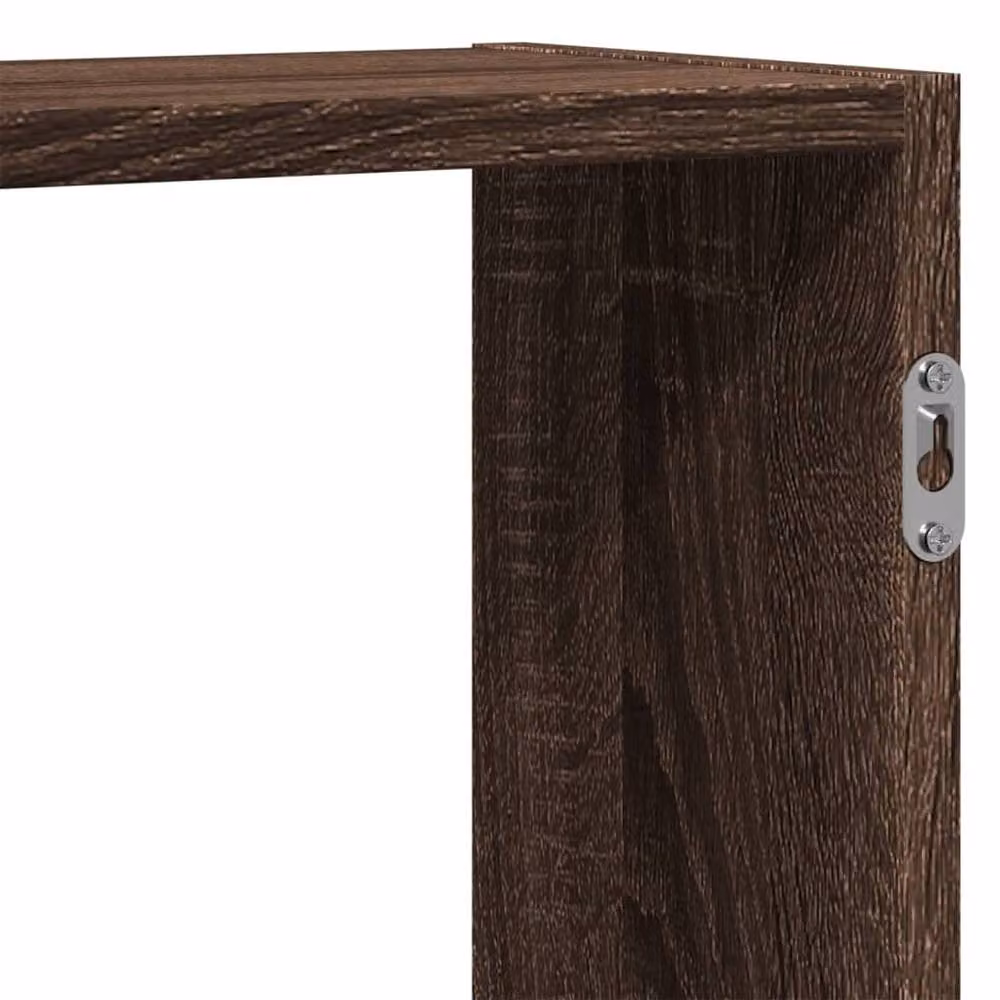 Berkfield Home Wall Mounted Oak Brown Engineered Wood Shelf W/D/H: 129 x 18 x 42 cm – 5