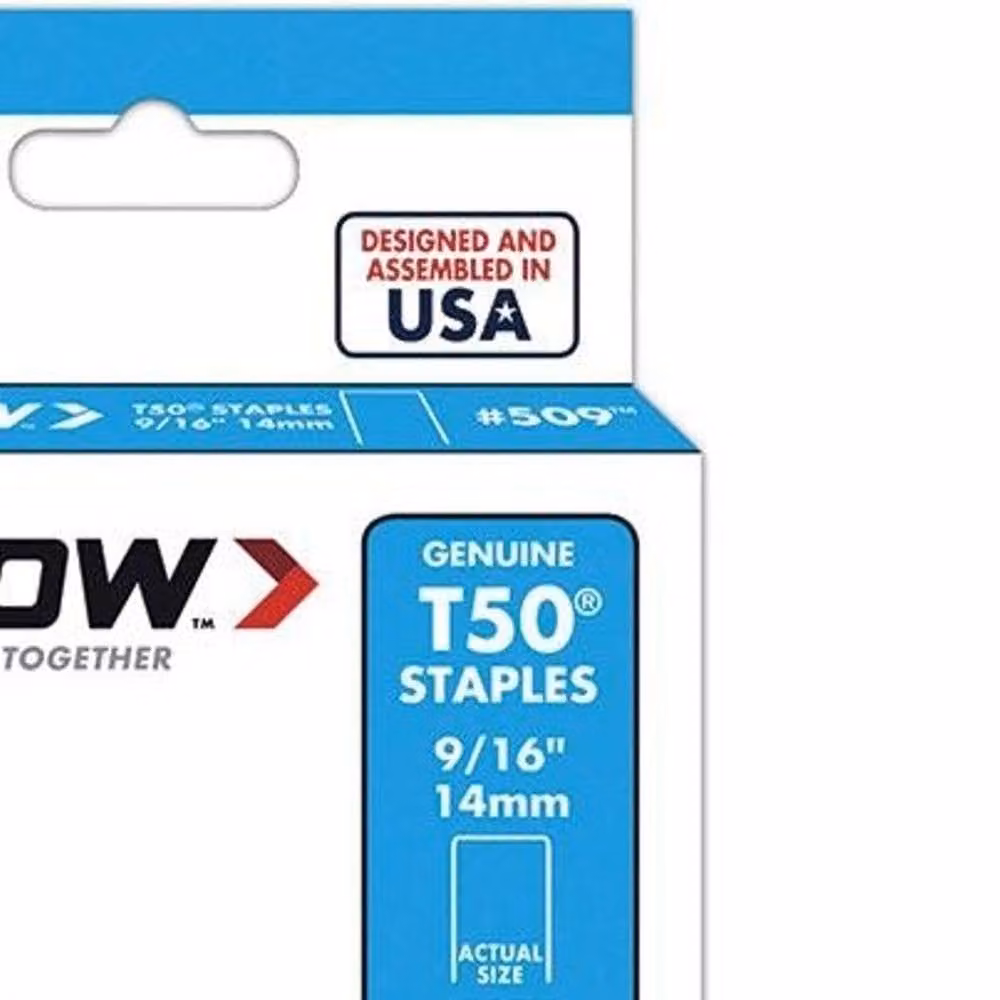 Arrow T50 Flat Wire Staples, 14mm, 1250 Pack, Silver – 2