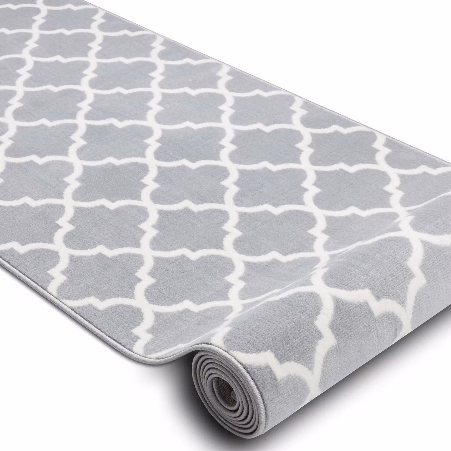 RugsX Bcf Morad Moroccan Grey Runner, W: 120 cm, L: 380 cm – 2