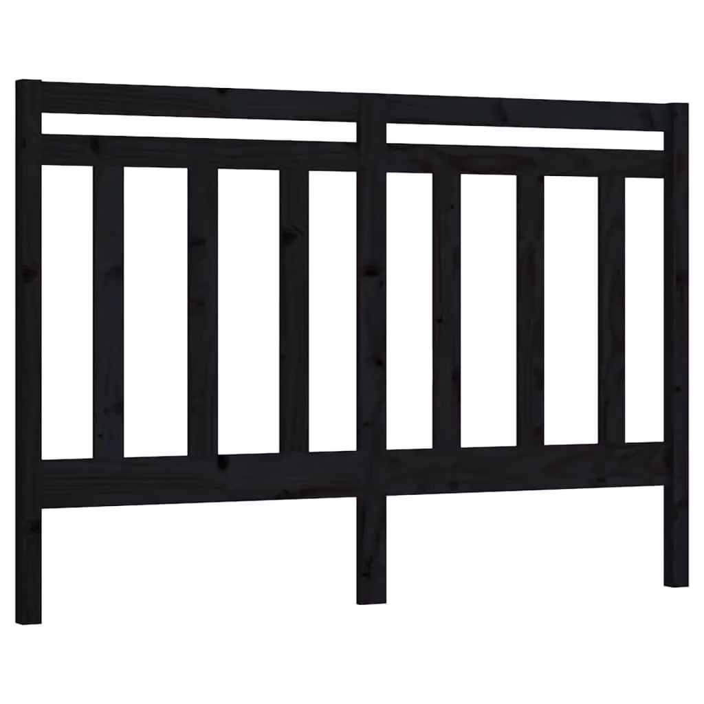 Berkfield Home Black Solid Wood Pine Bed Headboard, W: 166 cm, D: 4 cm, H: 100 cm – 2