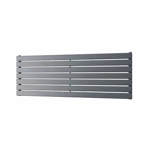 UK Radiators Typhoon Axis Anthracite Horizontal Designer Radiator, W: 140 cm, H: 47.6 cm – 2