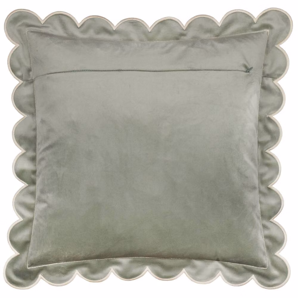 furn Lil Scallop Velvet Decorative Cushion in Green, W/D/H: 45 x 45 x 45 cm – 2
