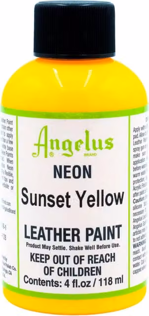 Angelus Acrylic Leather Paint Neon Sunset Yellow 118 ml