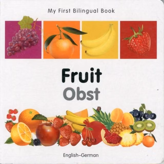 Milet Publishing My First Bilingual Book Fruit English-German Multicolour Cardboard Board Book