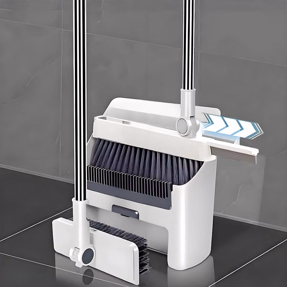 Ventryn Long Handle Dustpan and Brush Combo Floor Cleaner in White – 5