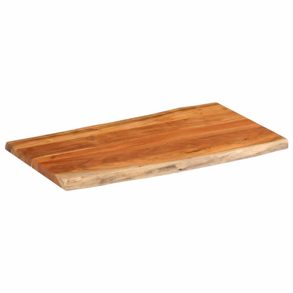 Berkfield Home Rectangular Solid Wood Acacia Live Edge Table Top, Brown, W: 110 cm, D: 60 cm, H: 2.5 cm – 2