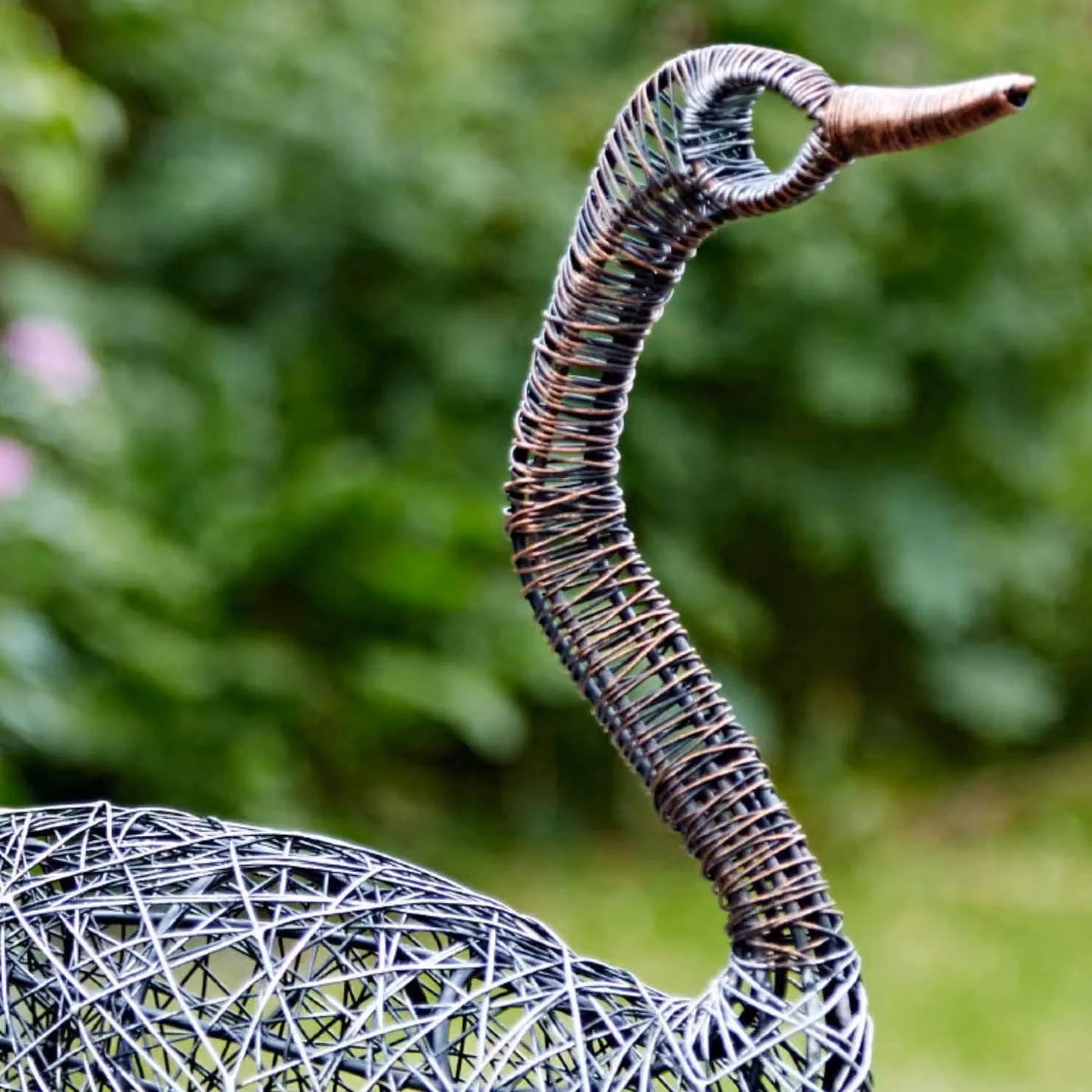 Paper High Guska the Standing Duck Silver Wire Garden Ornament – 2