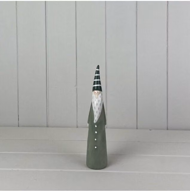 KDMD Whimsical Ceramic Gonk Tabletop Decoration in Green and White