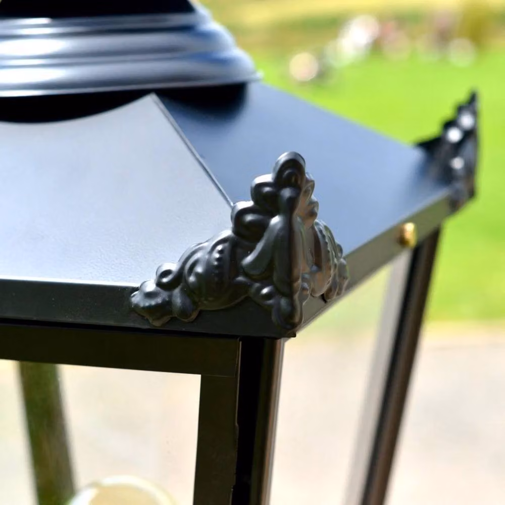 EONLION Black and Gold Victorian Metal Outdoor Wall and Post Lantern Lighting – 3