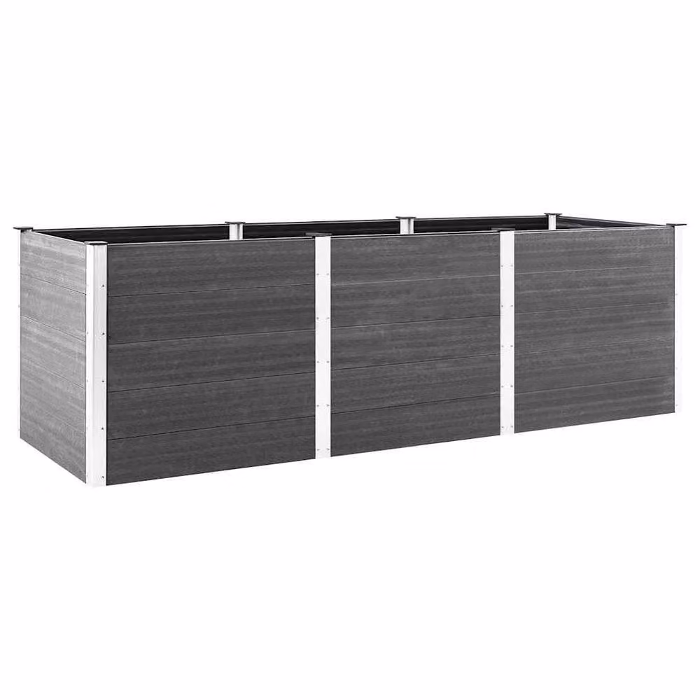 Berkfield Home Garden Grey WPC Raised Bed W/D/H: 300 x 100 x 91 cm – 3