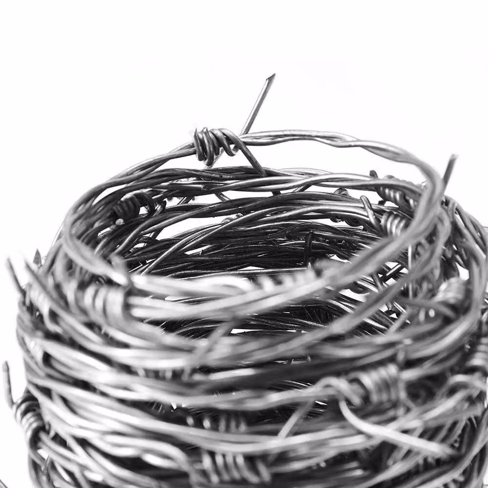 FLAVORA 15m Barbed Wire Stock Fence in Silver Galvanised Steel – 4
