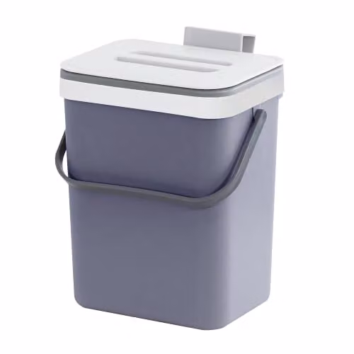 GEEZY Hanging Kitchen Waste Bin with Flip Lid and Handle, 3L, Multicolour – 1