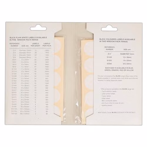 Blick White Self Adhesive Rectangular Paper Labels, 600 Pack, 29mm