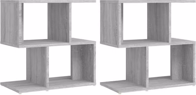 Berkfield Home Set of 2 Grey Sonoma Bedside Cabinets, W/D/H: 50 x 30 x 51.5 cm – 1
