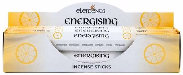 Elements Energising Incense Sticks, Yellow, Box of 6 Packs
