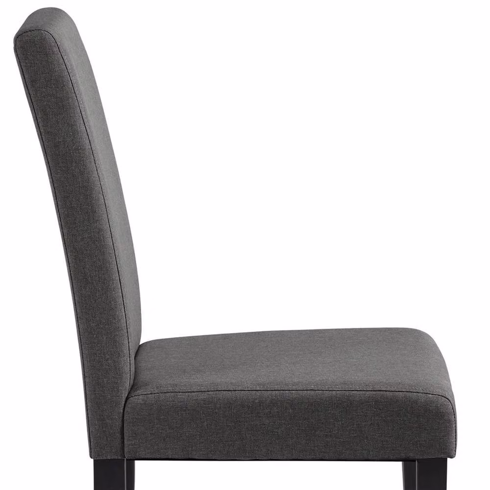 KORVIXA Modern Anthracite Grey Fabric Kitchen and Dining Chairs – 4