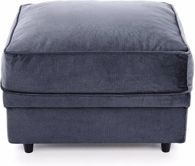 Abakus Direct Chicago Modern Rectangular Velvet Footstool Chair in Grey