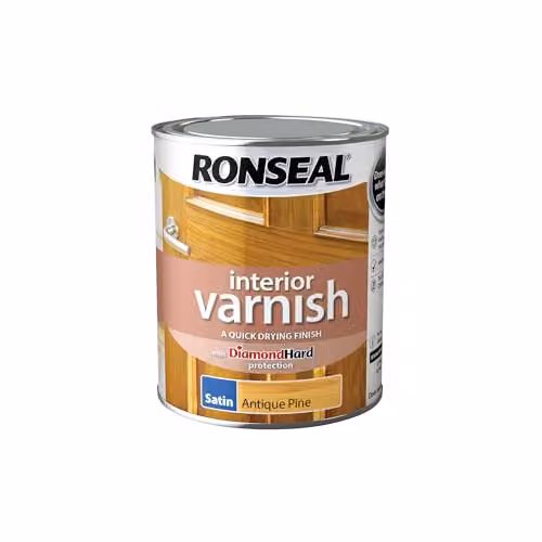 Ronseal Quick Dry Satin Wood Varnish in Brown, 0.75 l – 1