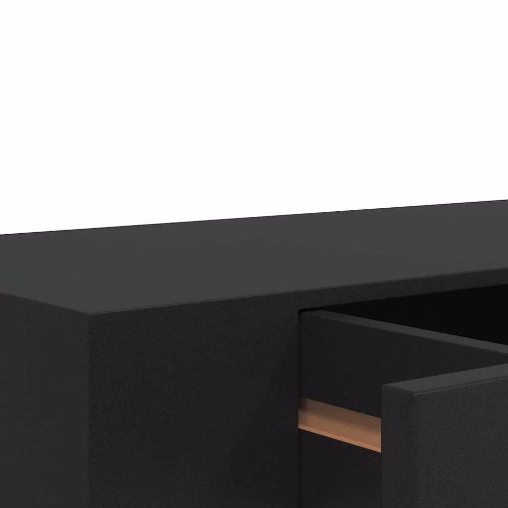 Berkfield Home Floating Wall Shelf with Drawer, Black, W: 48 cm, D: 25 cm, H: 8 cm – 4