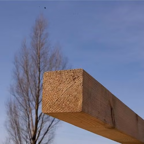Primrose Brown Square Timber Fence Post, Pressure Treated, H: 180 cm, W: 7 cm, D: 7 cm – 1