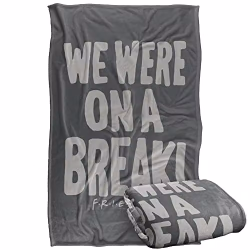 Warner Bros. Friends The Time Apart Silky Touch Super Soft Fleece Throw Blanket, Grey and Multicolour, W/D/H: 91 x 147 cm