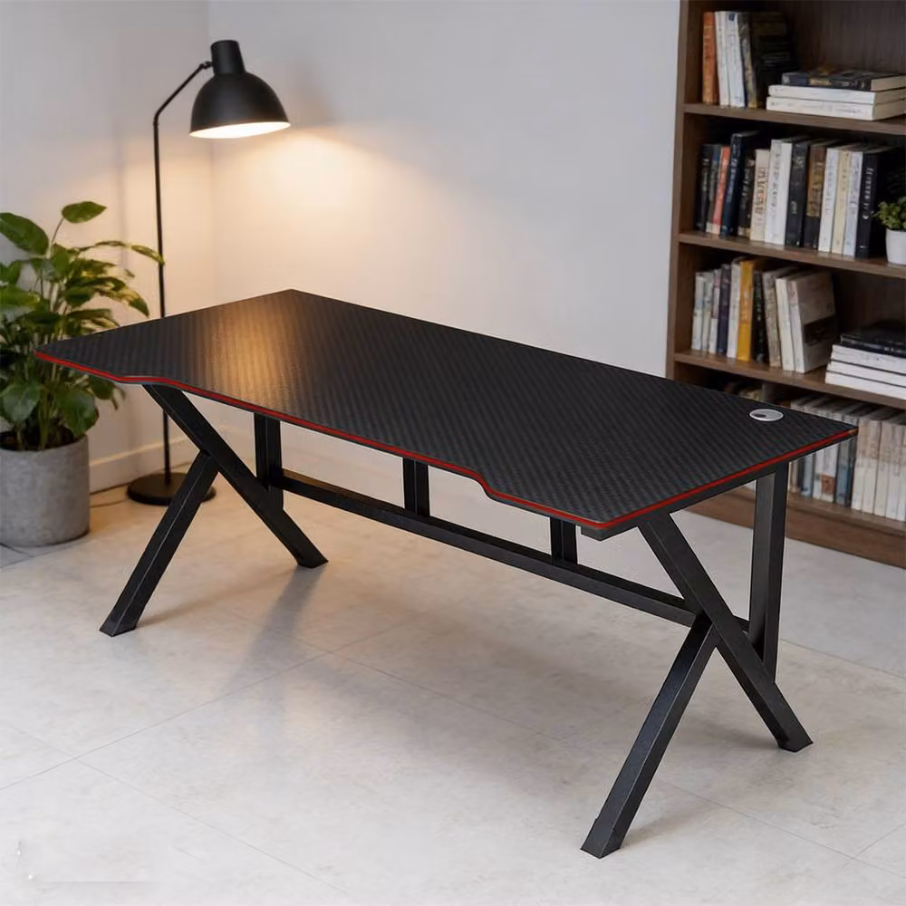 Ventryn Black Modern Gaming and Home Office Computer Desk, W/D/H: 120 x 60 x 75 cm – 5