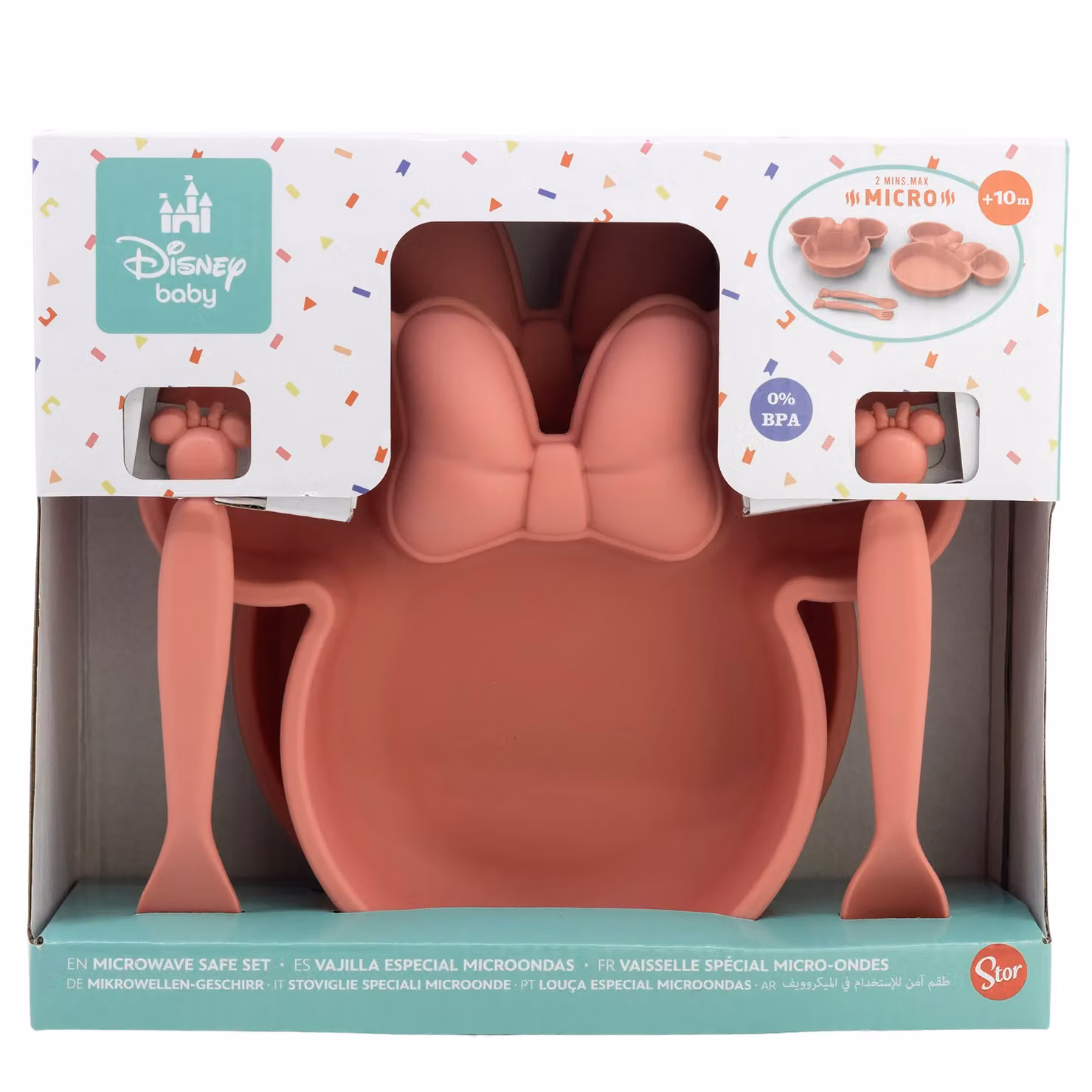 Disney 5 Piece Character Shaped Multicolour Dinner Set in Pink – 2
