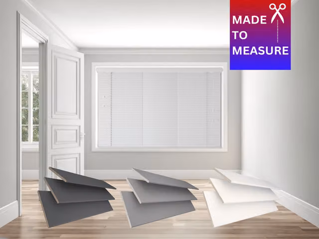 Caecus Made To Measure Faux Wood String Venetian Blind in White