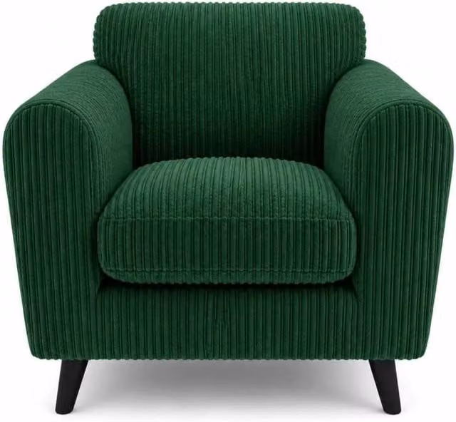 Bliss Furniture Harlow Jumbo Cord Cuddle Chair in Green