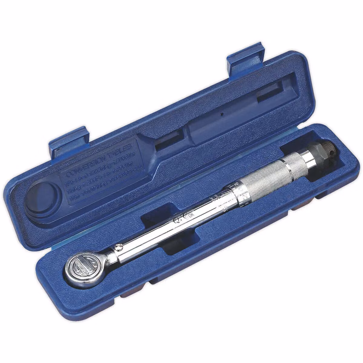 Loops Micrometer Torque Wrench with 3/8 inch Square Drive and Flip Reverse Ratchet Mechanism in Silver and Multicolour – 2