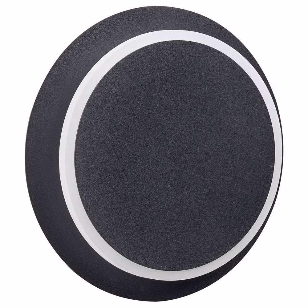 Wyld and Coco Set of 2 Matte Black Adjustable LED Wall Lamps with Round Shade – 3