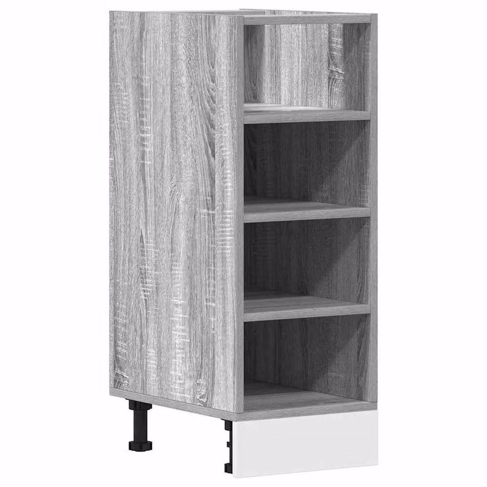 Berkfield Home Grey Sonoma Kitchen Base Unit with Hinged Doors and Internal Shelves, W/D/H: 30.0 x 44.0 x 81.5 cm – 2