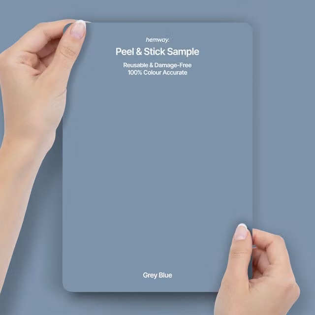 Hemway Grey Blue Interior Paint Peel and Stick Sample Swatch